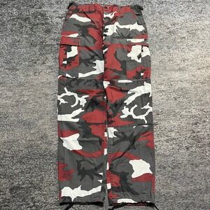 Vintage Propper Red Gray Camo Cargo Pants Mens 34x34 Utility Military 90s Y2K